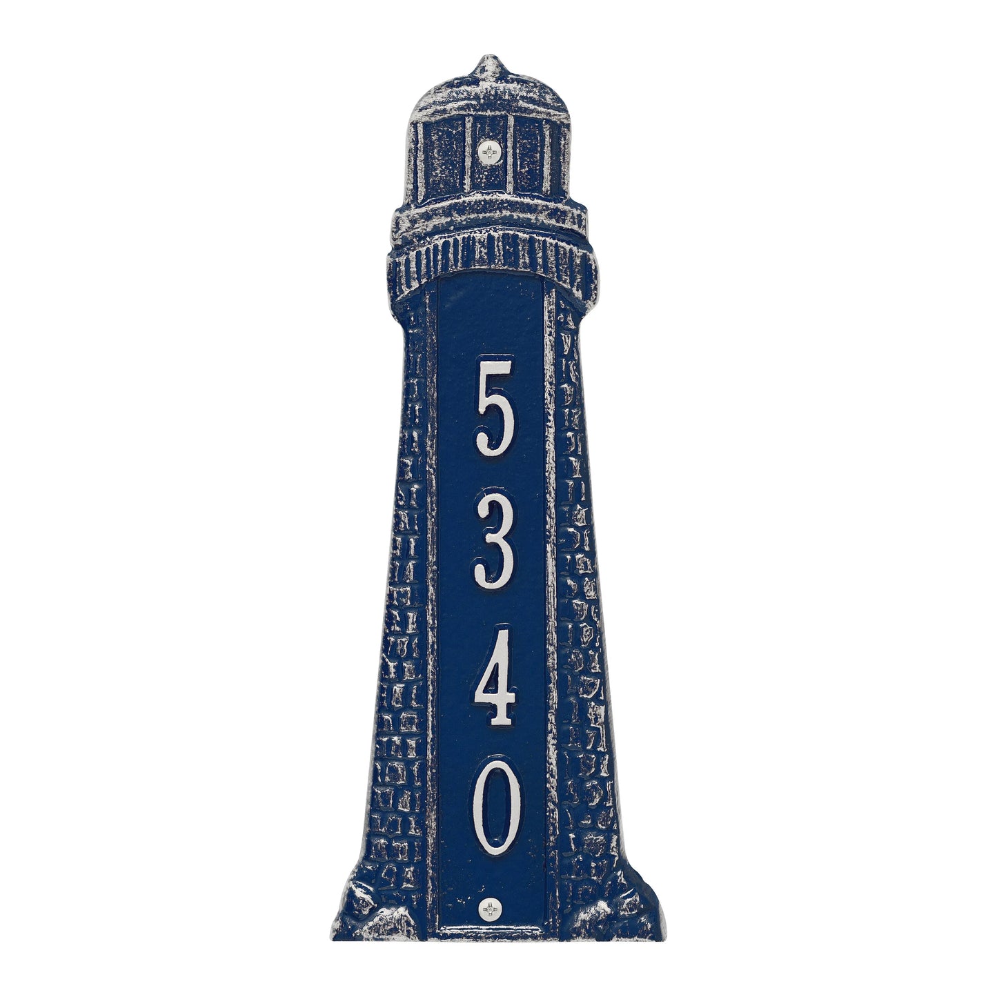 Whitehall Products Personalized Lighthouse Vertical 12 Wall Plaque One Line Red/gold