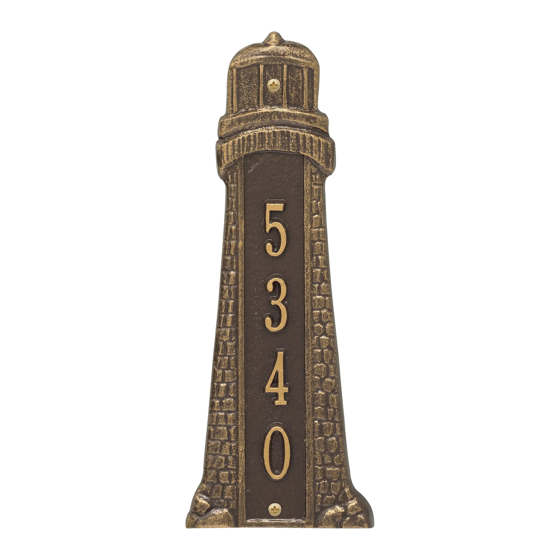 Whitehall Products Personalized Lighthouse Vertical 12 Wall Plaque One Line Oil Rubbed Bronze