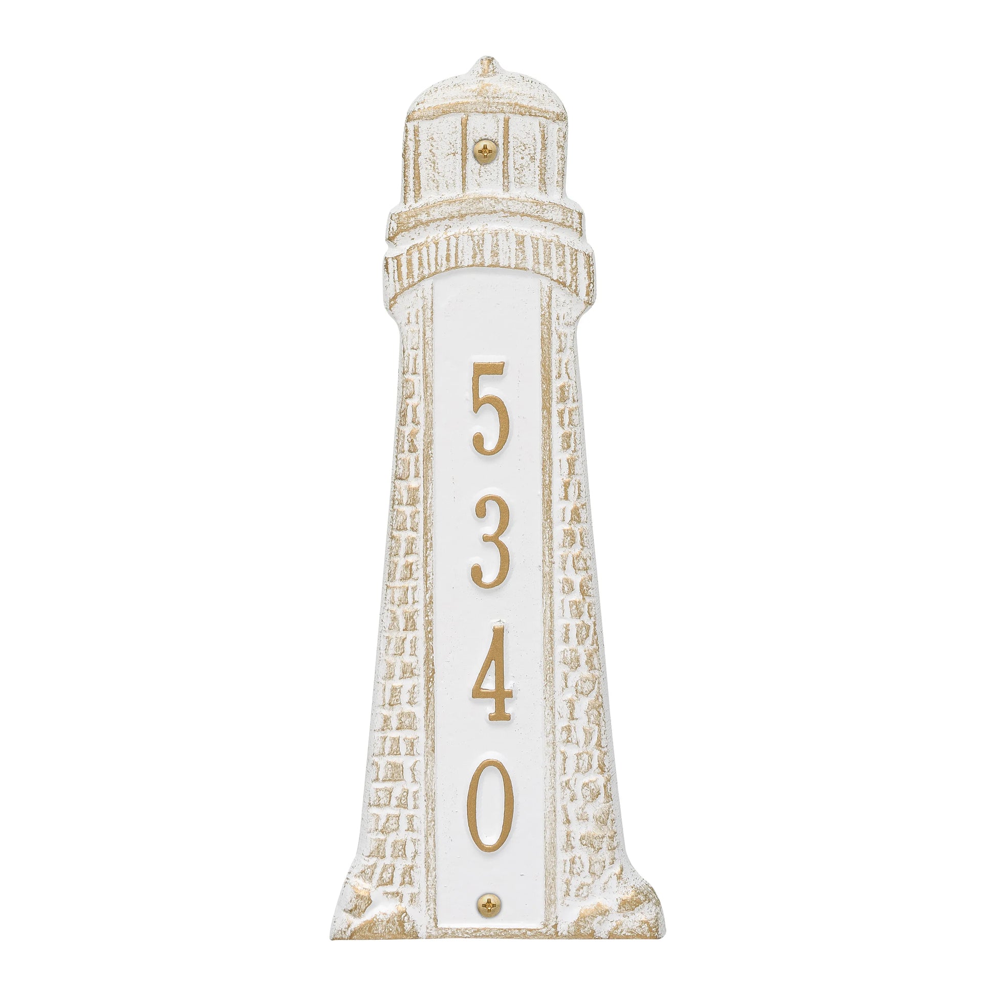 Whitehall Products Personalized Lighthouse Vertical 12 Wall Plaque One Line Blue White