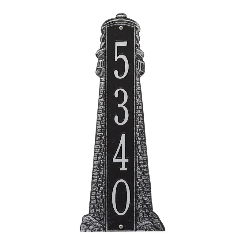 Whitehall Products Personalized Lighthouse Vertical Wall Plaque One Line Bronze Verdigris