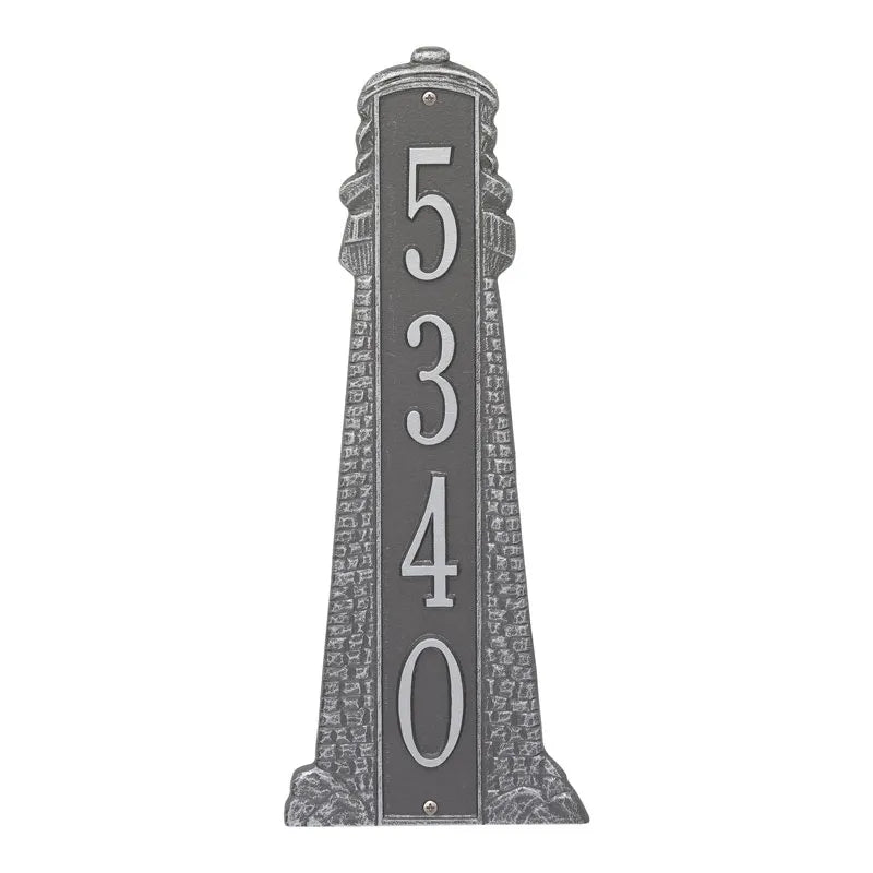 Whitehall Products Personalized Lighthouse Vertical Wall Plaque One Line Red/gold