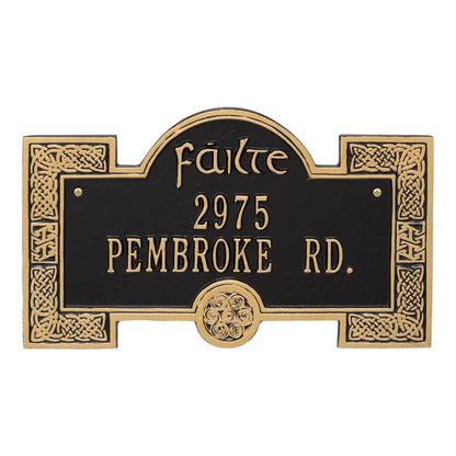 Whitehall Products Failte Plaque Two Lines Green/gold